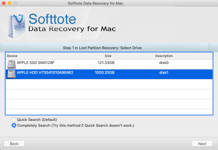 Softtote Data Recovery for Mac (ver. 5.2.0)